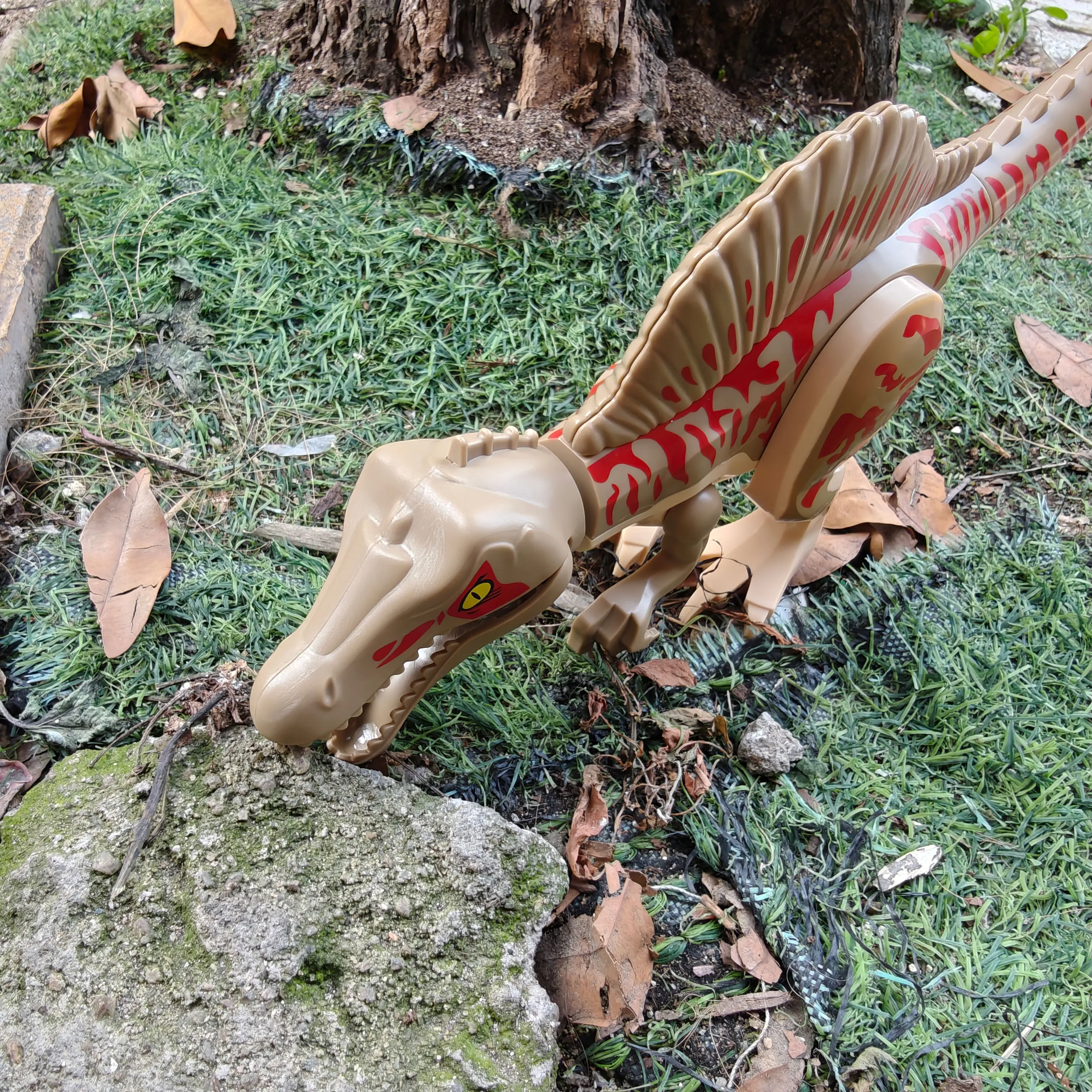 Dinosaurio Jurásico chino DIY Spinosaurus Quetzalcoatlus Air Mission bloque de construcción juguete educativo para niños regalos