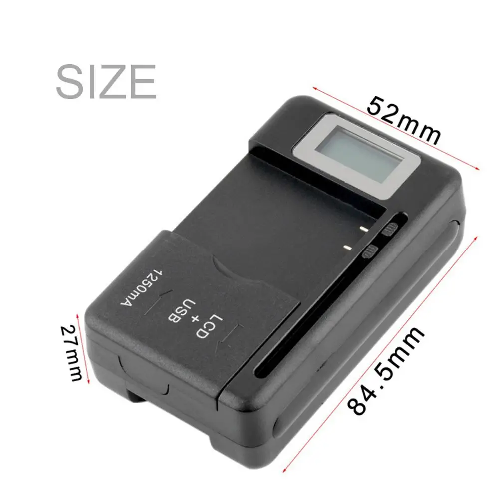 Universal For Cell Phones LCD Indicator Screen Mobile Battery Charger Desktop Charger LCD Display USB Port