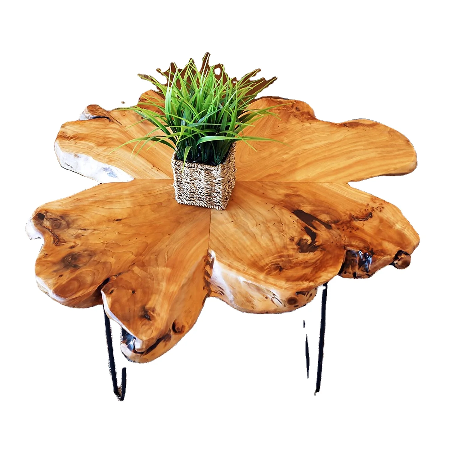 

Professional New wood table natural coffee table pine root wood side table