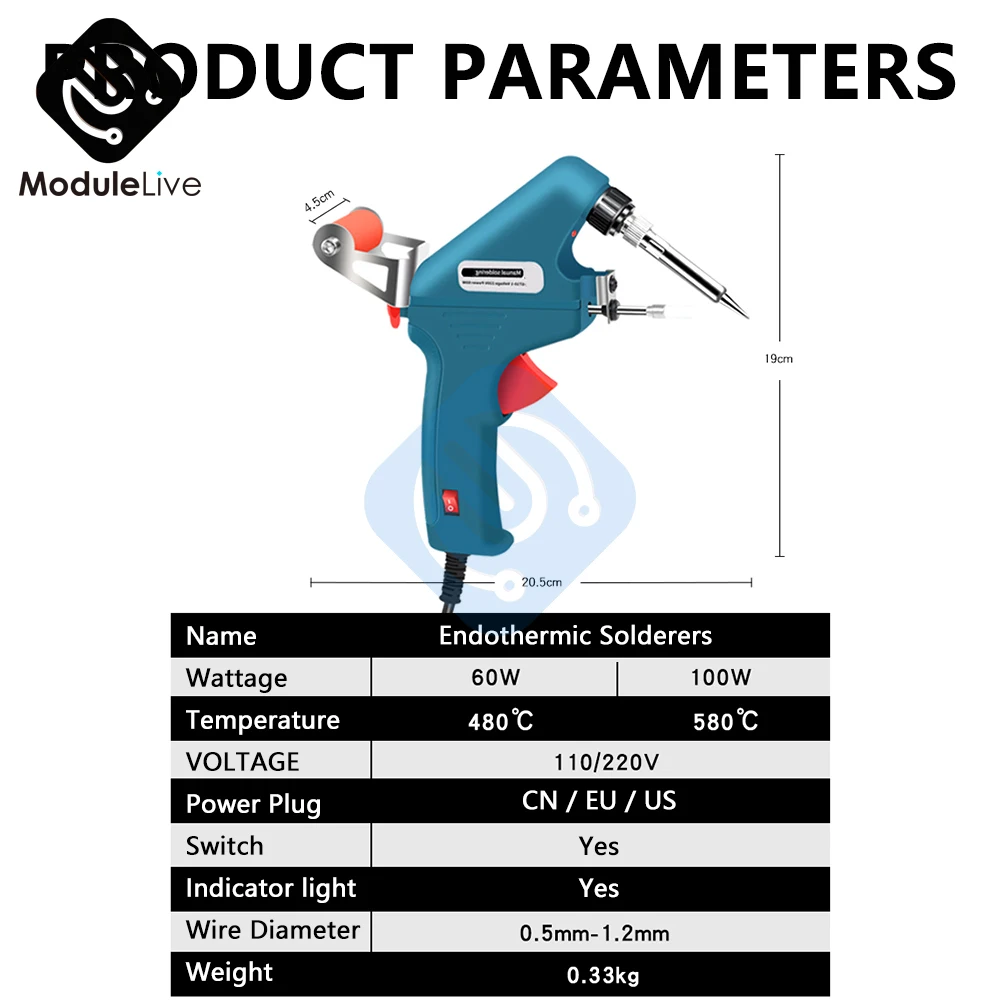 60W Soldering Gun Electronic Welding Torch Internal Heat Helping Hand Soldering Iron Automatic Tin Feeding Machine Repair Tools