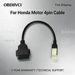 For Honda 4pin Motorbike Cable 4 PIN to 16 PIN OBD2 Connector Diagnostic Tool Adapter Cables For Honda Motorcycle