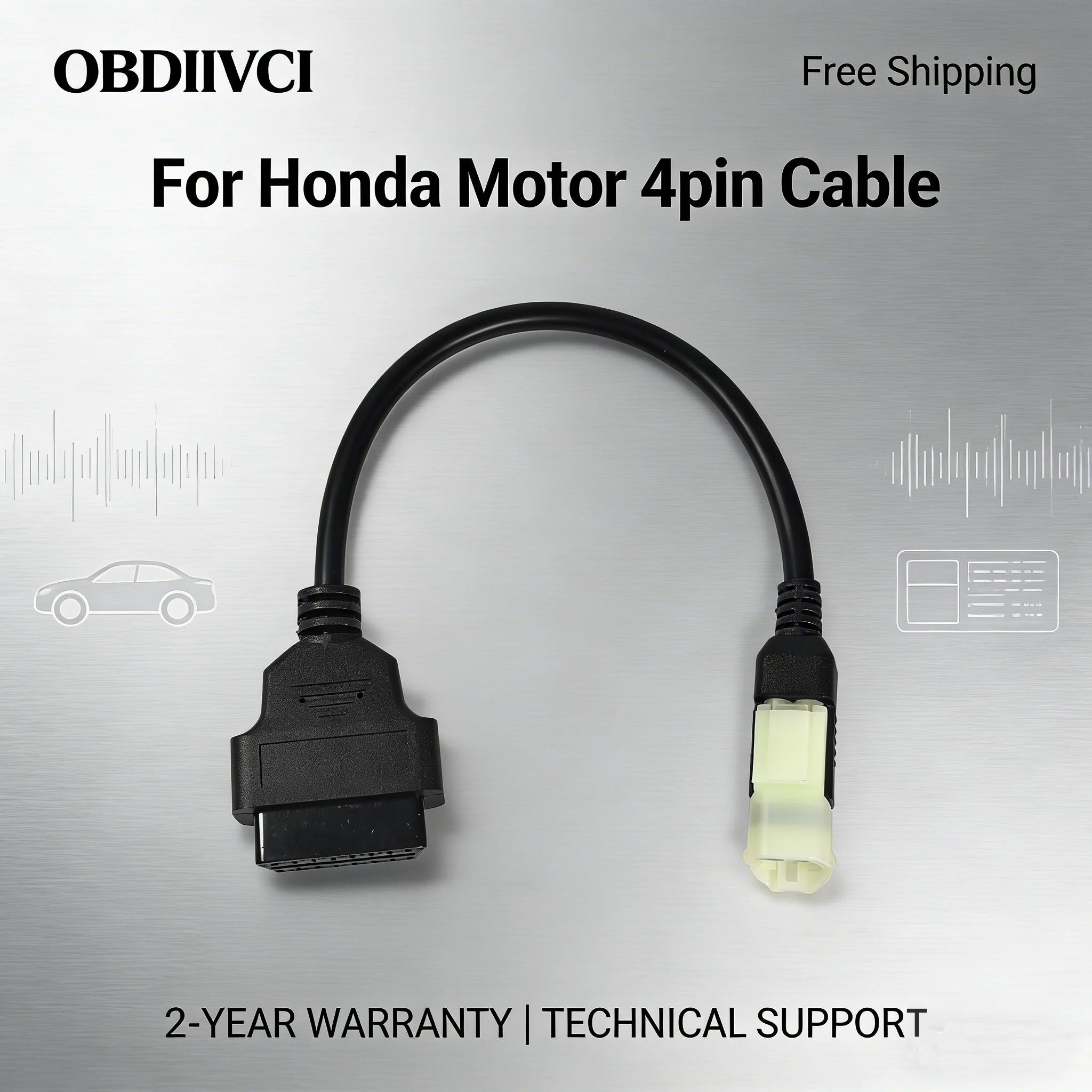 For Honda 4pin Motorbike Cable 4 PIN to 16 PIN OBD2 Connector Diagnostic Tool Adapter Cables For Honda Motorcycle