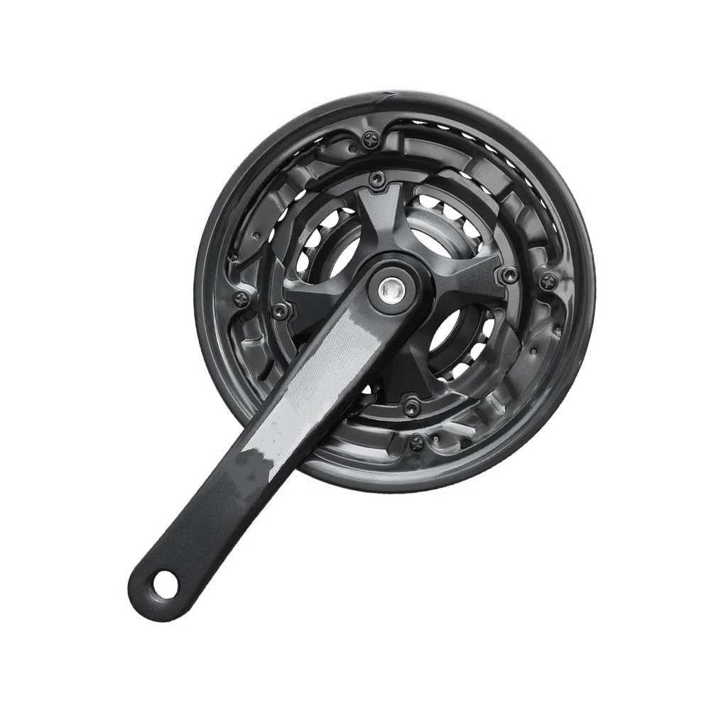 Square Taper 42T Crankset Aluminum Construction for Road and Mountain Bikes with and Heat Treated Crank Arms Square