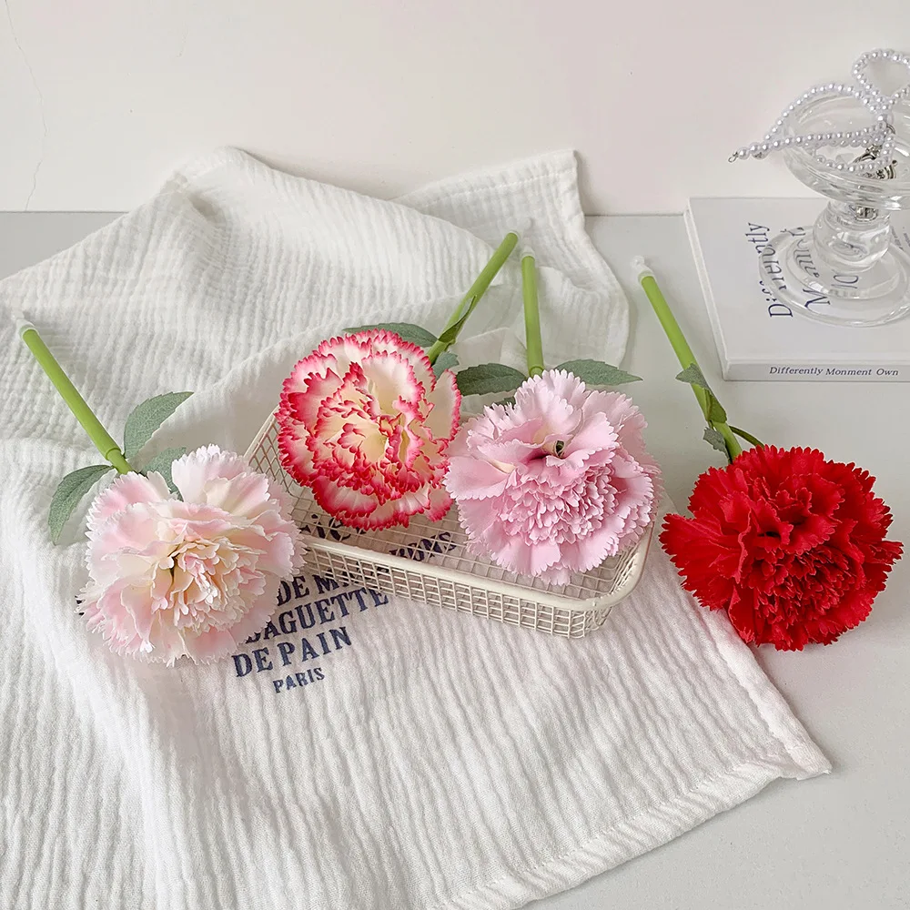 

4 шт., шариковая ручка с искусственным цветком и цветком, подарок на день учителя, гвоздика, роза, нейтральные гелевые ручки, плавное письмо, украшение