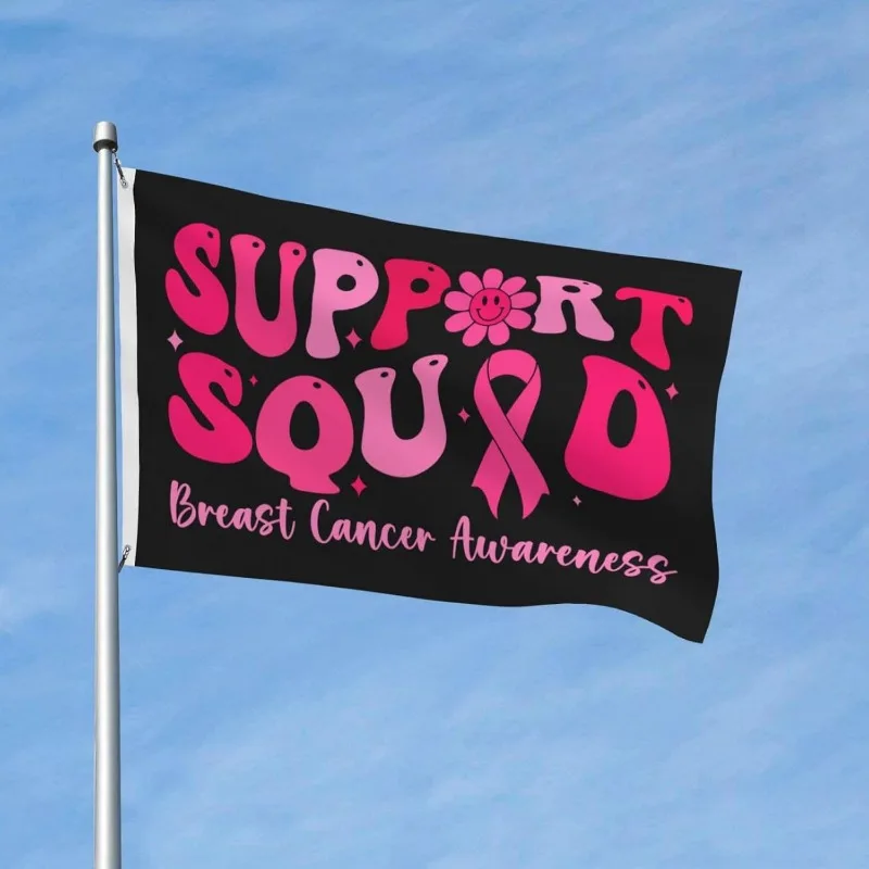 2D Door Banner 2D Flat Door Banner 1pc Banner Support Squad Breast Cancer Awareness Warrior