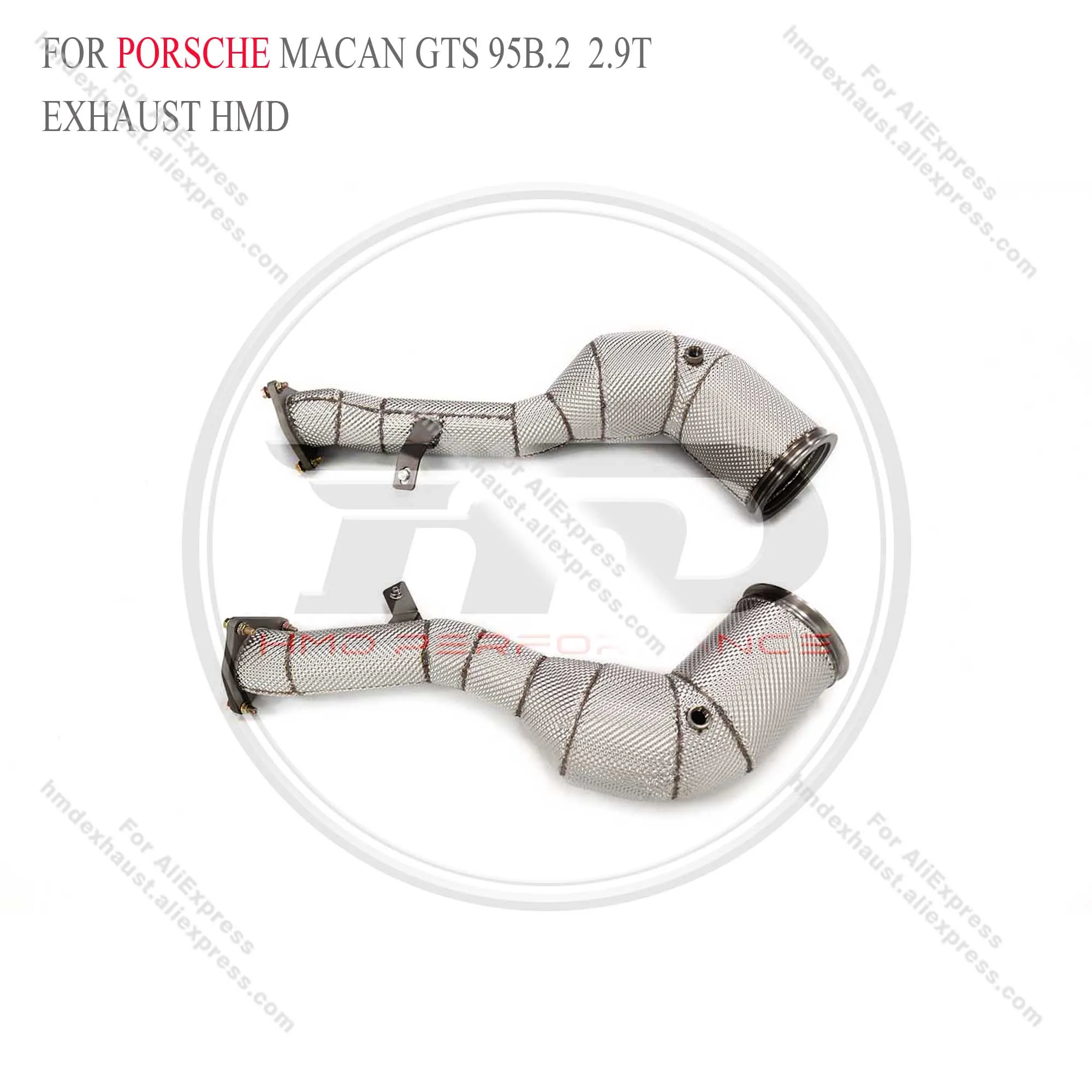 HMD Downpipe for Porsche Macan GTS 95B.2  2.9T Titanium alloy Exhaust System High Flow Performance With Heat Shield