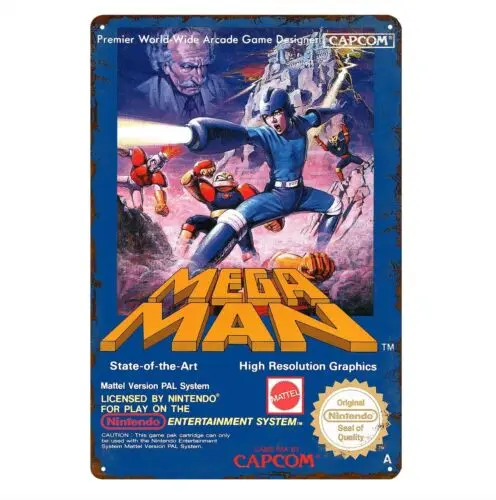 Mega Man Nes Retro Video Game Metal Poster Tin Sign 20*30cm