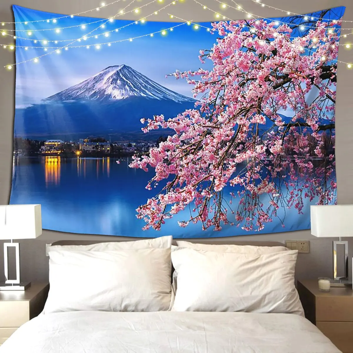 

Cherry Blossoms After Winter Tapestry Art Wall Hanging Aesthetic Home Decor Tapestries for Living Room Bedroom Dorm Room