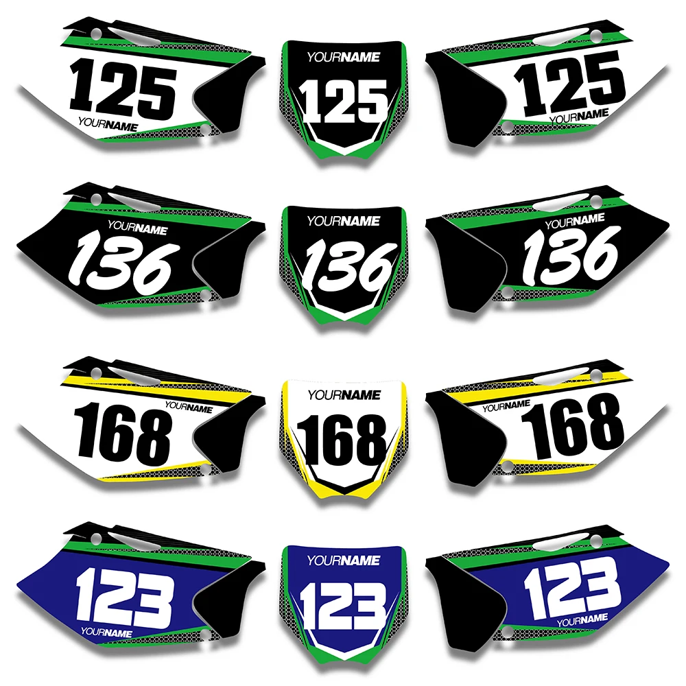 

NICECNC Custom Number Plate Background Graphics Sticker & Decal For Kawasaki KXF250 KX250F 2004 2005 KX 250F KXF 250