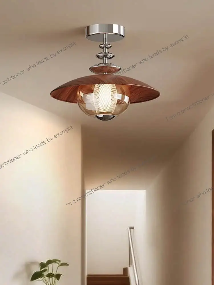 Cream aisle ceiling lights, medieval Bauhaus kitchen and bathroom lights, entrance hallway entrance creative glass lamps