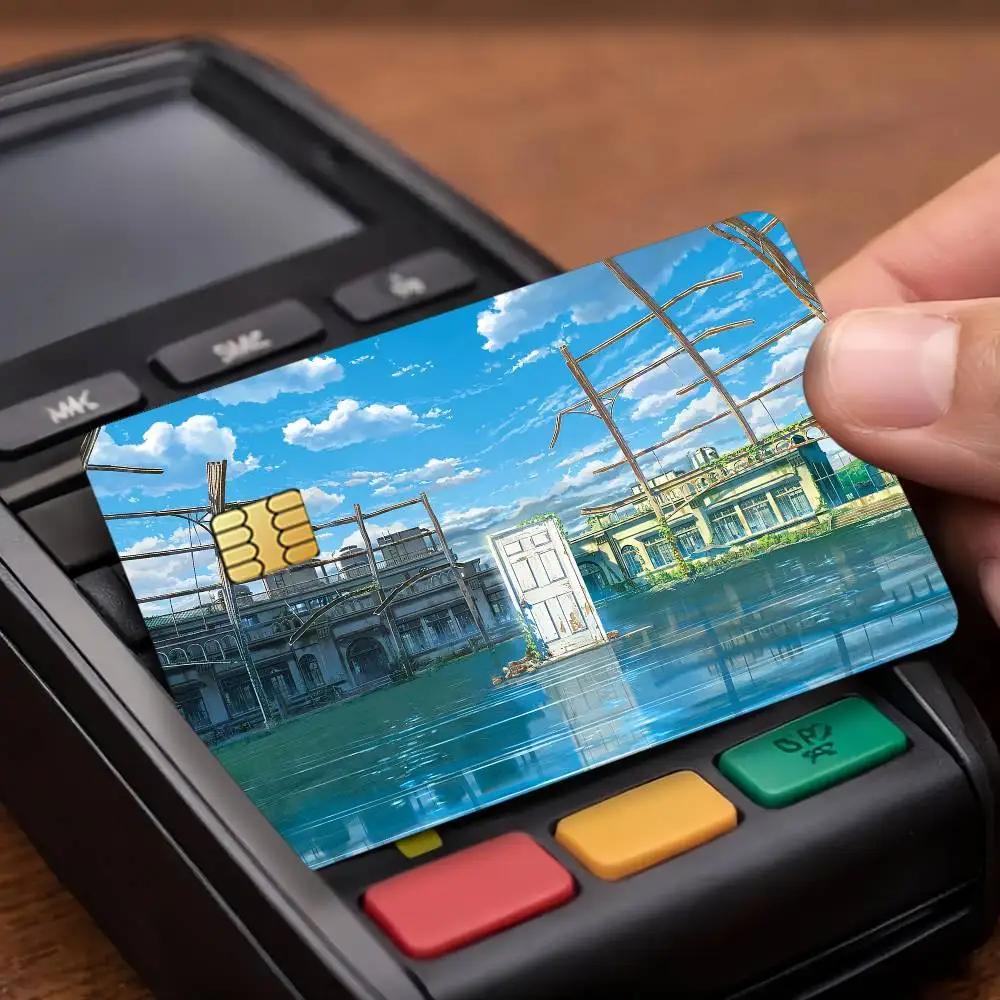 Movie S-Suzume Credit Card Stickers Skin For Bank Debit Decorative Protection Scratch-resistant Gift 4PCS