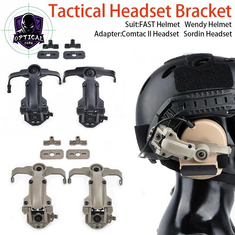 

Tactical Hanging Headset Stand For C2/Comtac II Sordin Headset Adapter Mount FAST HELOMET Wendy Helmet Bracket Rail Fixed Holder