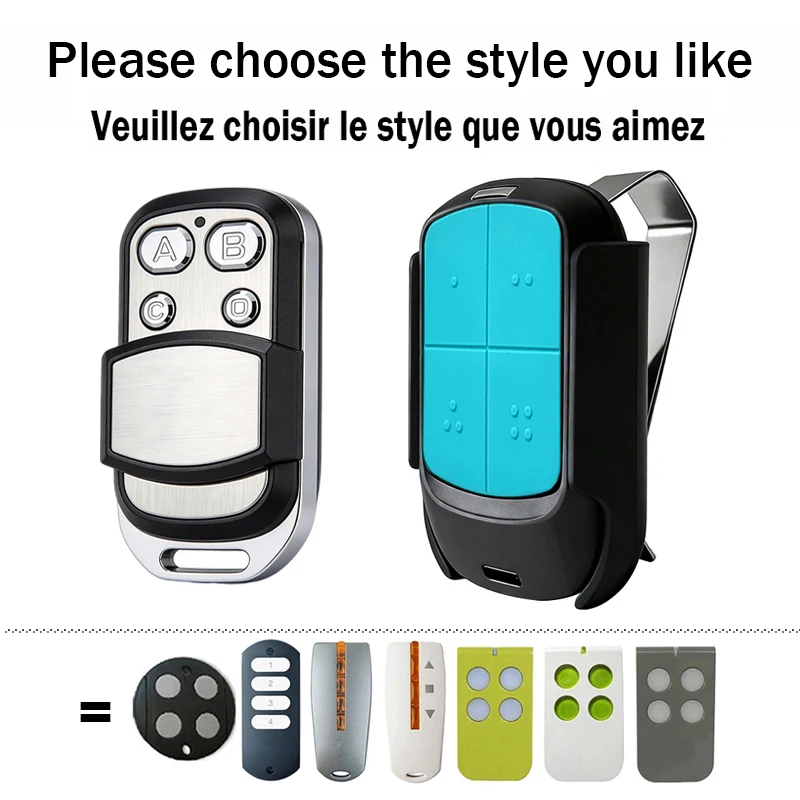 Replace For MHOUSE GTX4 GTX4C TX3 TX4 MOOVO MT4 MT4V MT4G Garage Door Gate Remote Control 433.92MHz Includes Visor Clip