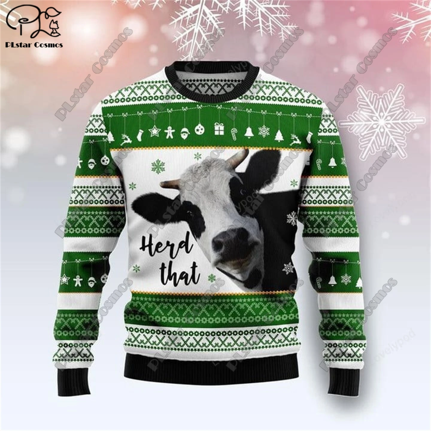 New 3D Printed Animal Custom Series Cute Christmas Pattern brutto maglione Street Casual Winter felpa S-1