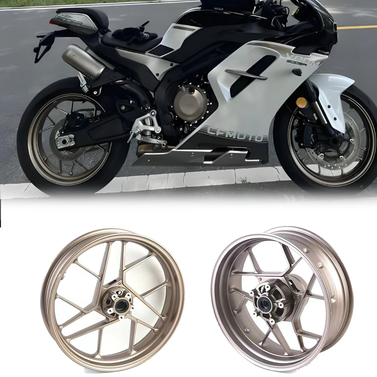 

Motorcycle CFMOTO 500SR VOOM front wheel hub front rear aluminum wheel steel rings Front wheel rim