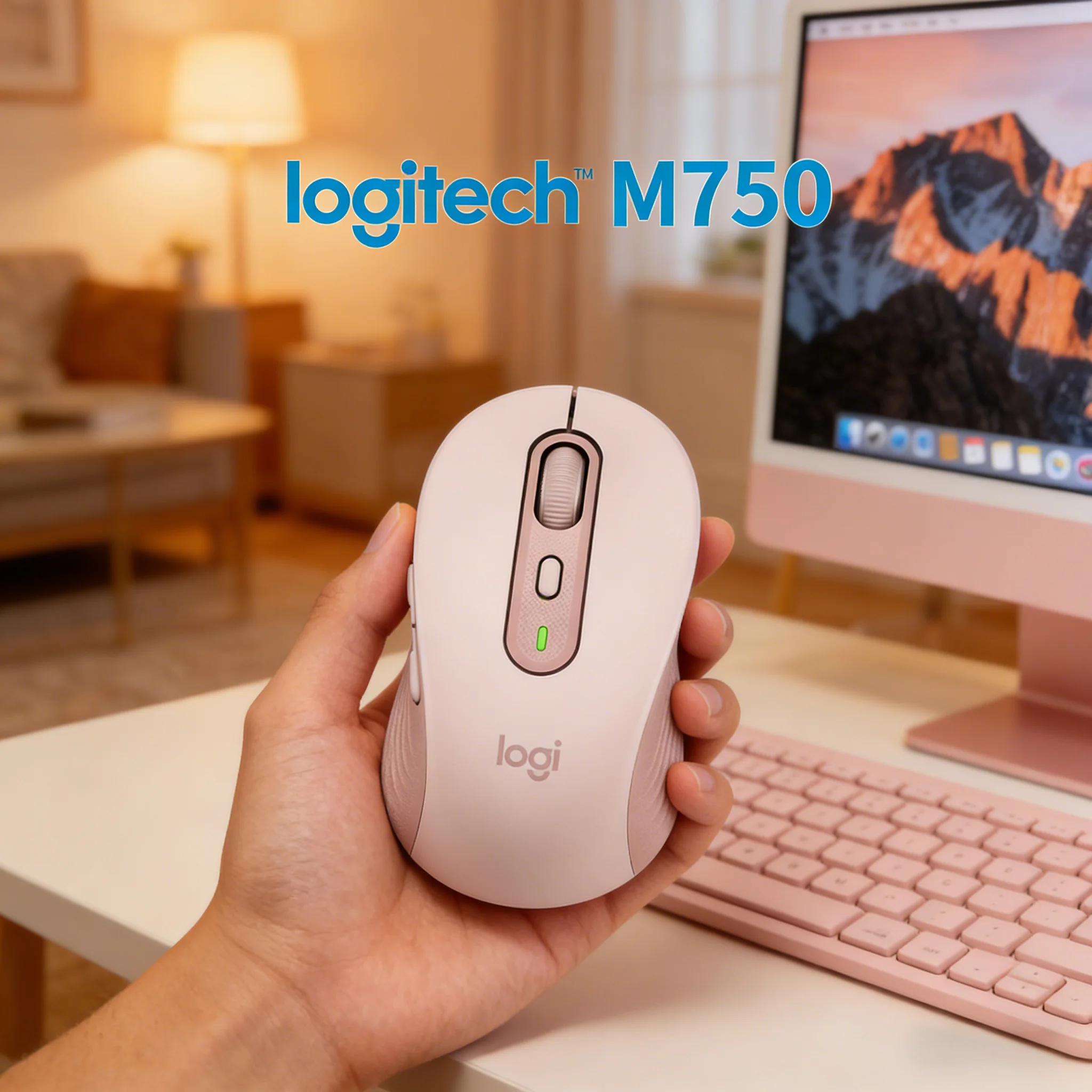 

Logitech M750 Wireless Mouse Dual Mode Bluetooth SmartWheel Scrolling Multi-Device for PC Laptop Mac Windows Office Home