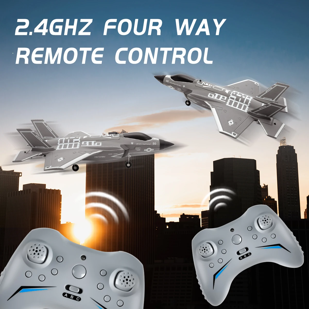 FX9635 Four Channel Remote Control Aircraft F35 Culvert Fighter Brushless Motor Fixed Wing Foam Aircraft For Birthday Gifts view 6