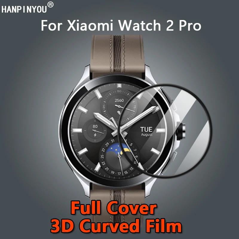 For Xiaomi Watch 2 Pro SmartWatch Clear Full Cover 3D Curved Plating Soft PMMA PET Film Screen Protector -Not Tempered Glass