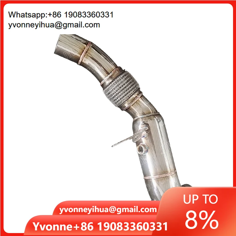 

JTLD 304 Полировальная выхлопная труба из нержавеющей стали для BMW B38 318i F20 F21 F52 116i 118i 1,5T Тестовые трубы