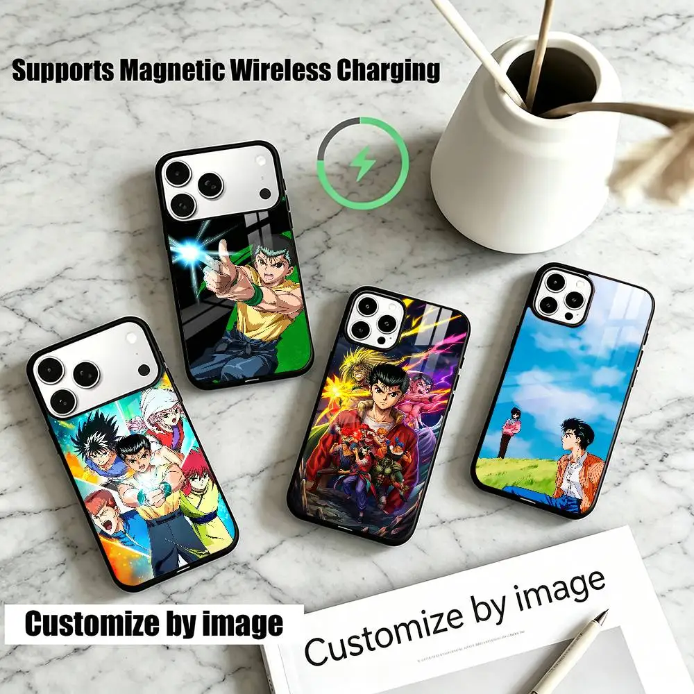 Anime Yu Yu H-Hakushos  Phone Case For iPhone18,17,16,15,14,13Plus,Pro Compatible with magnetic wireless charging