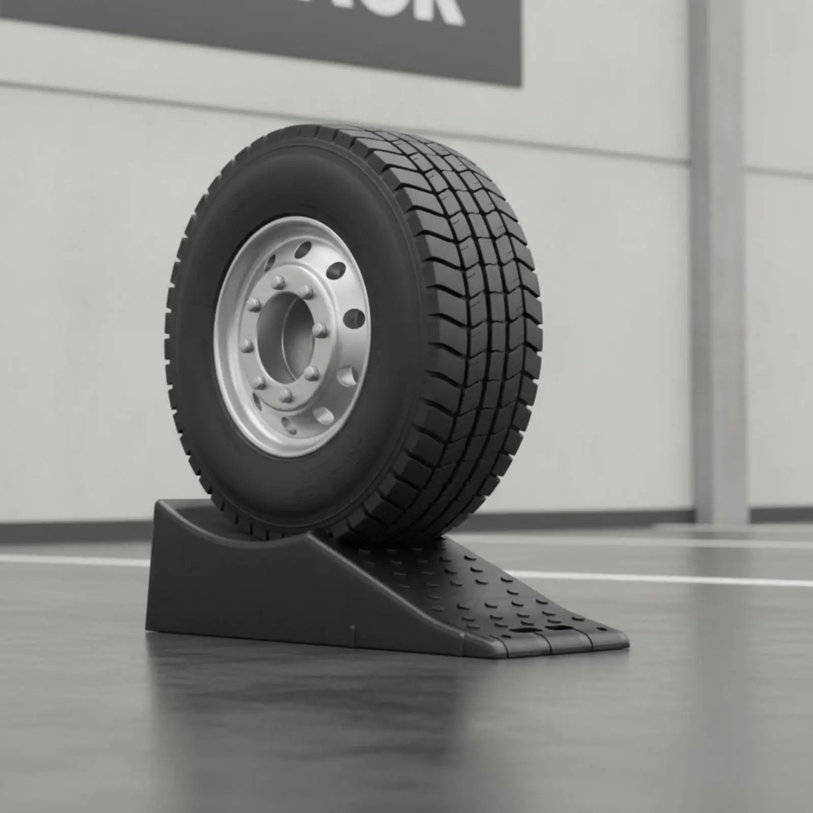 Tire Ramp Anti Slip Wheel Chock Polypropylene Car Stopper Vehicle Block for Trailer Loading Garage