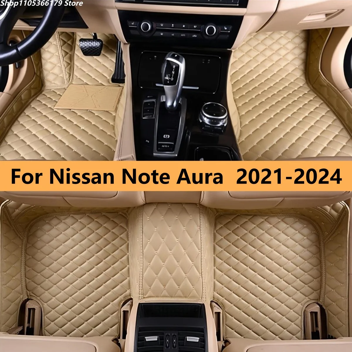 

Автомобильные коврики для Nissan Note Aura 2021 2022 2023 2024, кожаные коврики для ног, полный комплект