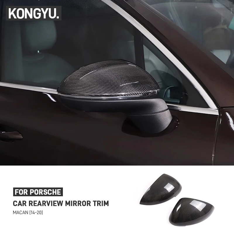 

For Porsche Macan 2014-2020 Real Carbon Fibre Car Rearview Mirror Cover Shell Trim Sticker Car Exterior Decoration Accessories