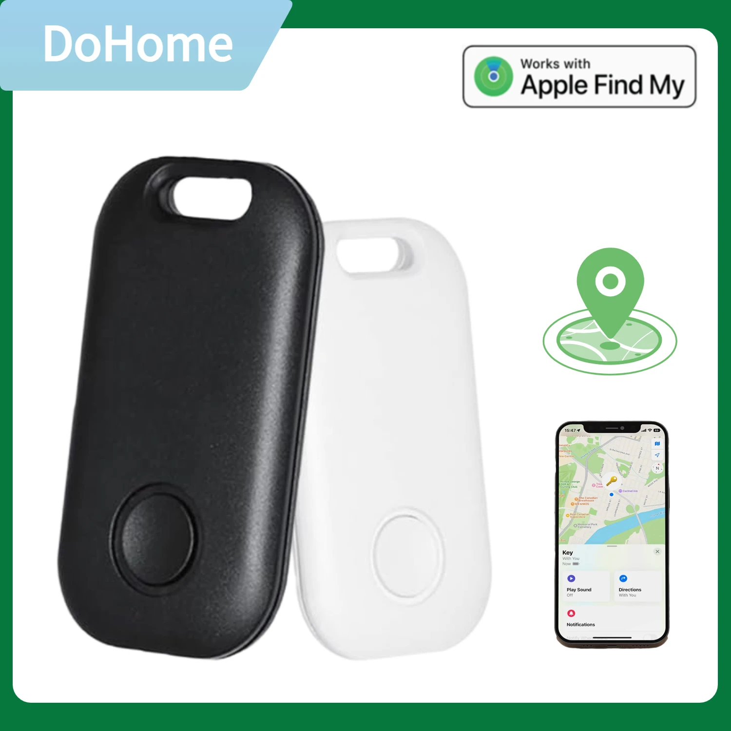 

AIYATO Bluetooth Tracker,Item Locator for Keys Wallets Luggage Works with Apple Find My APP (iOS Only),Smart Tags Key Finder