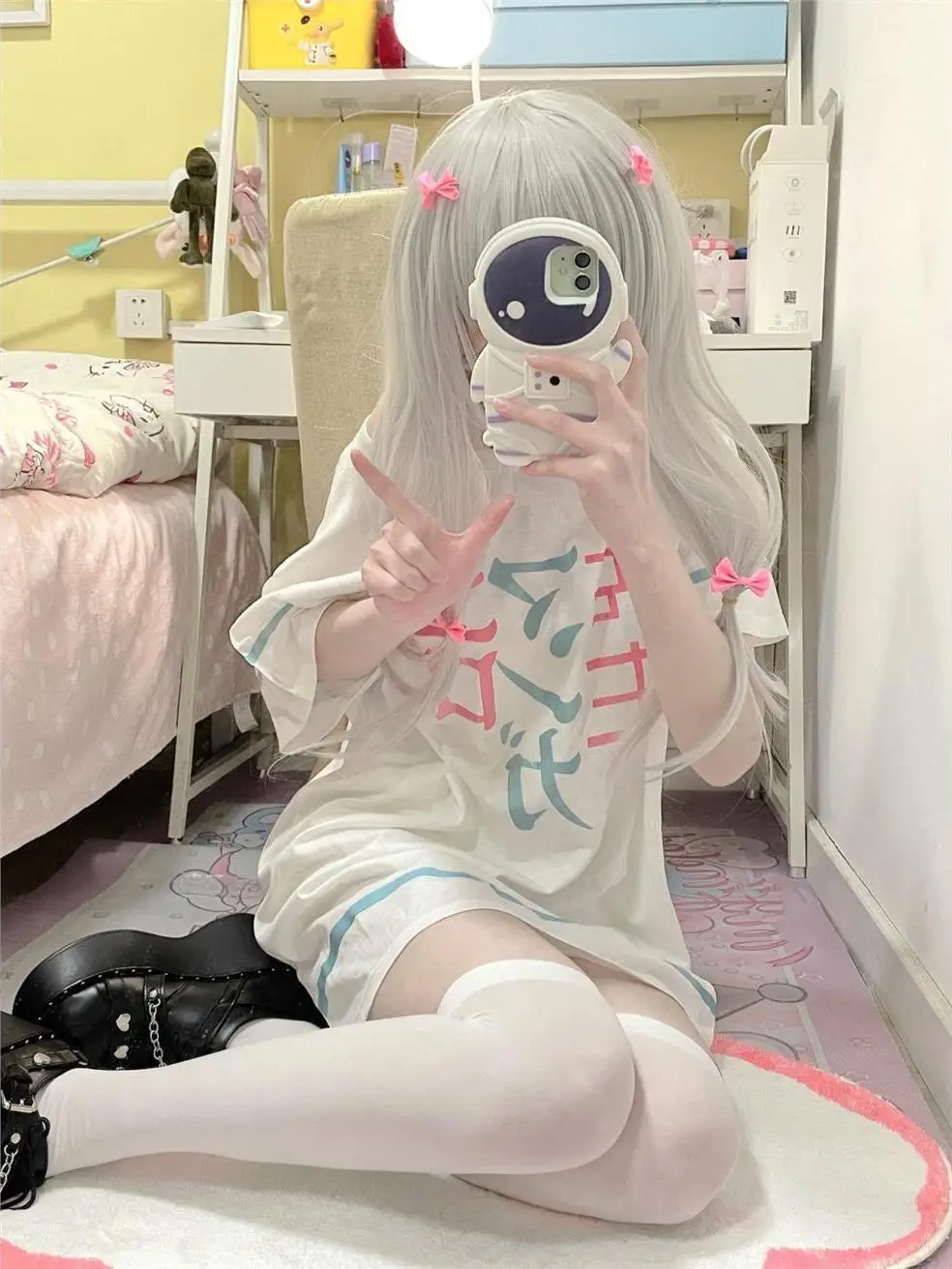 Camiseta Ero-Manga Teacher Soft Girl para mujer, estilo japonés, Cosplay, ropa de dormir de subcultura de verano, Top de mang...