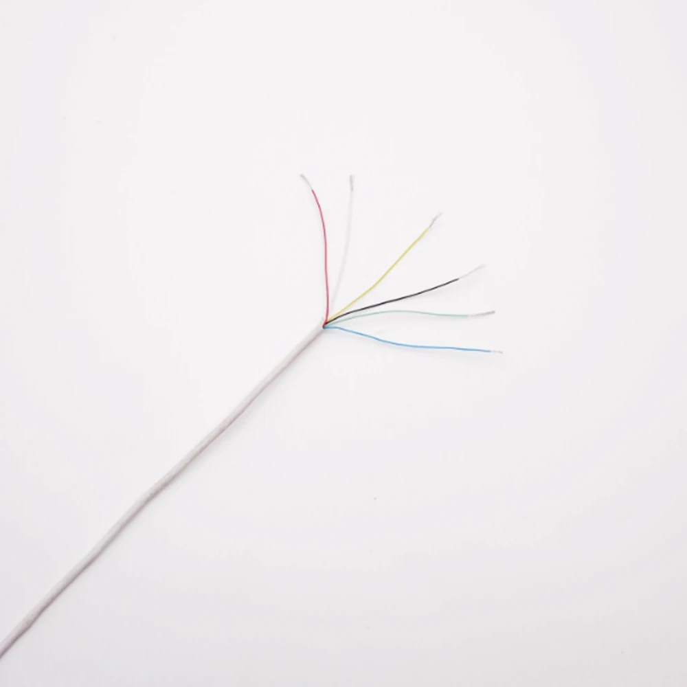 

Гибкий 6-жильный белый провод 34AWG, супертонкий наружный диаметр 1,63 мм, кабель для передачи данных, луженый сигнальный кабель из бескислородной меди