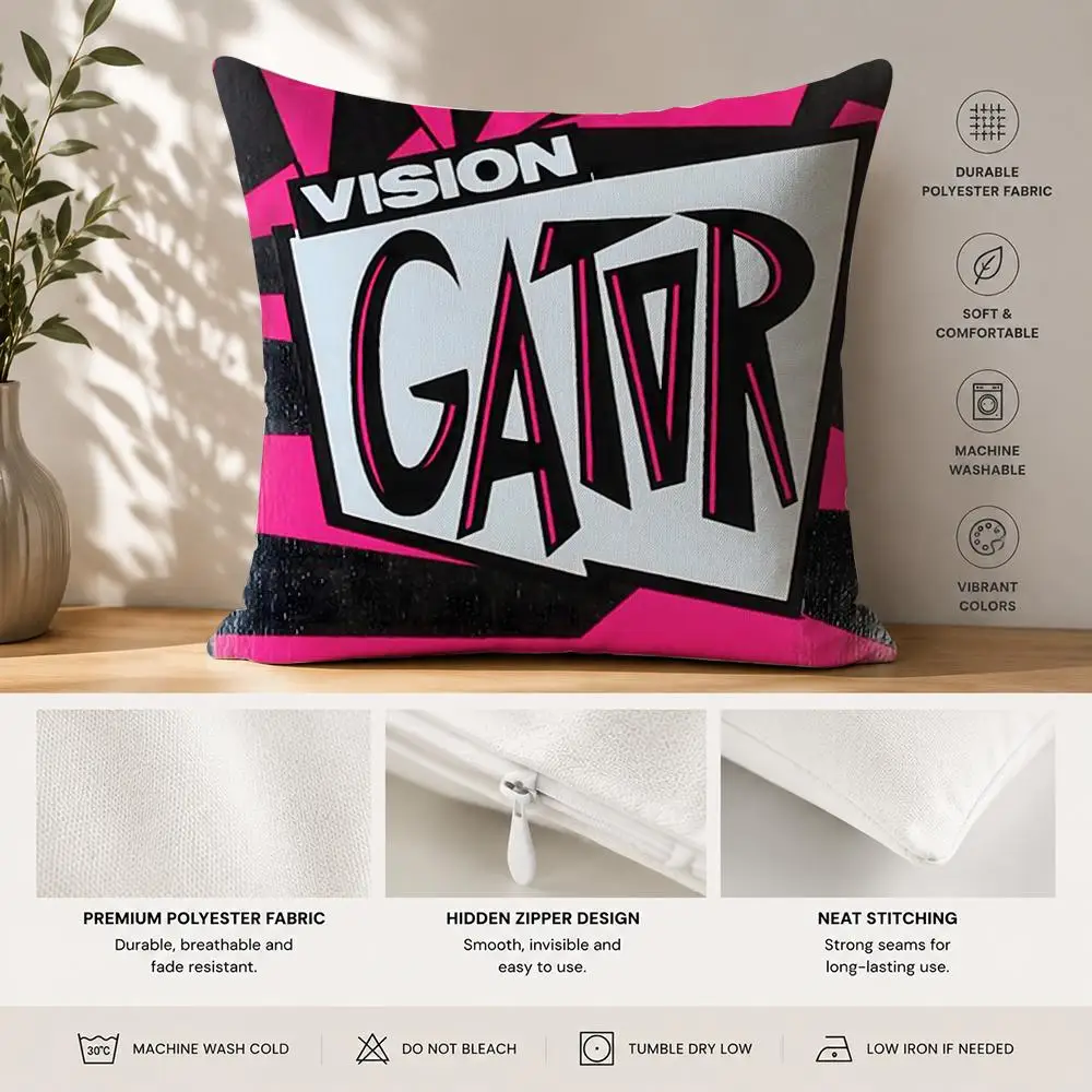 V-Vision S-Street W-WearS Cushion Cover 40x40cm Square Decorative Sofa Cushion Cover Bedroom Living Room Home Decor Gift