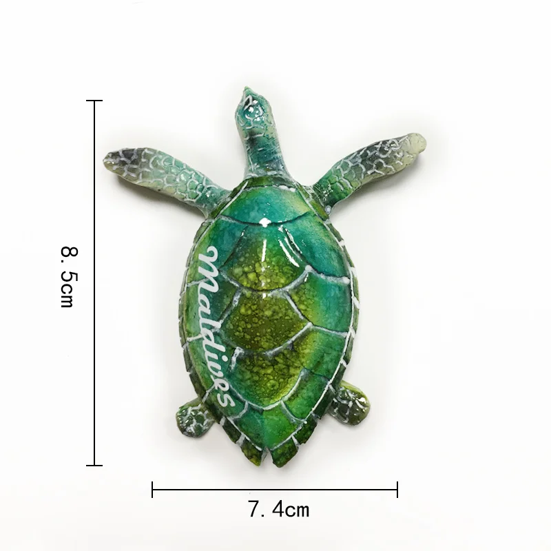 Maldives Ocean Turtle Scenery 3D Resin Fridge Magnet Home Decor Items Magnets for Fridge Imanes