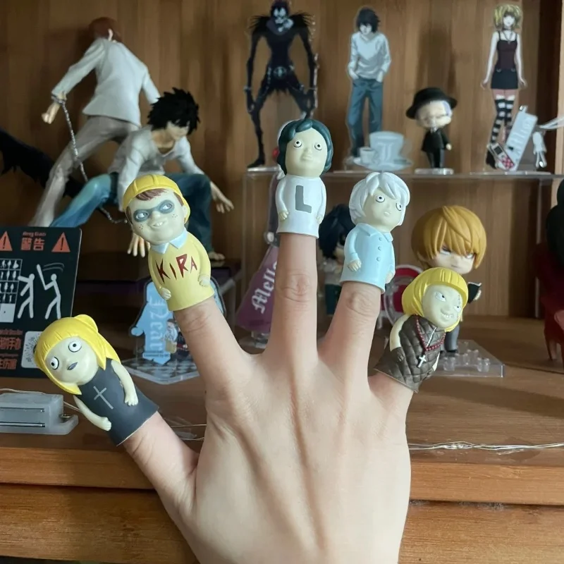 

Подлинная в наличии Death Note Finger Doll Стайлинг Капсульные игрушки Кира Мерро Мишания Фигурка Аниме Игрушки Коллекции моделей