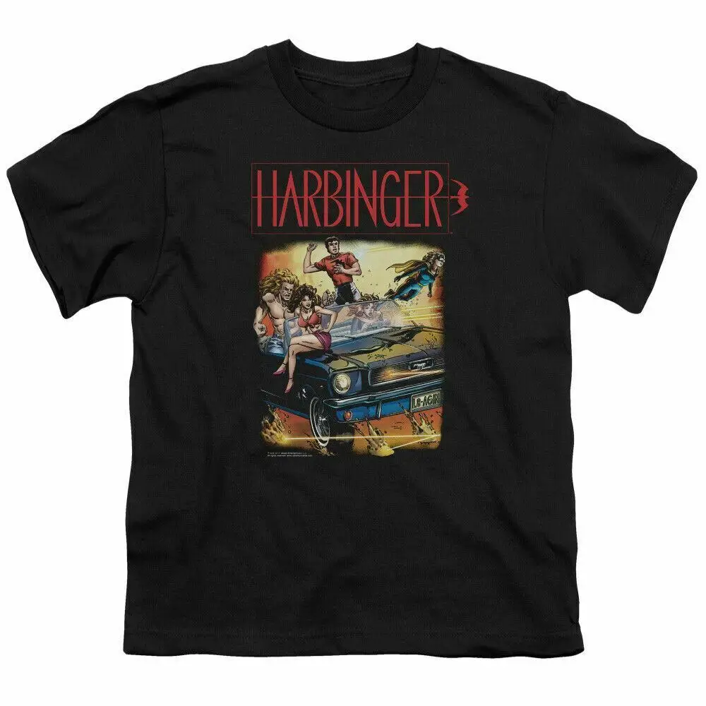 

Harbinger Vintage Harbinger Kids Youth T Shirt Licensed Valiant Comics Tee Black