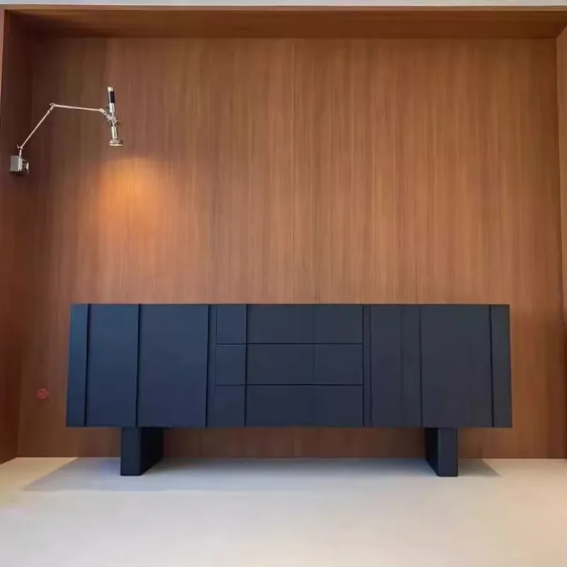 

French retro solid wood entrance cabinet, American luxury sideboard, home hotel furniture new living room locker