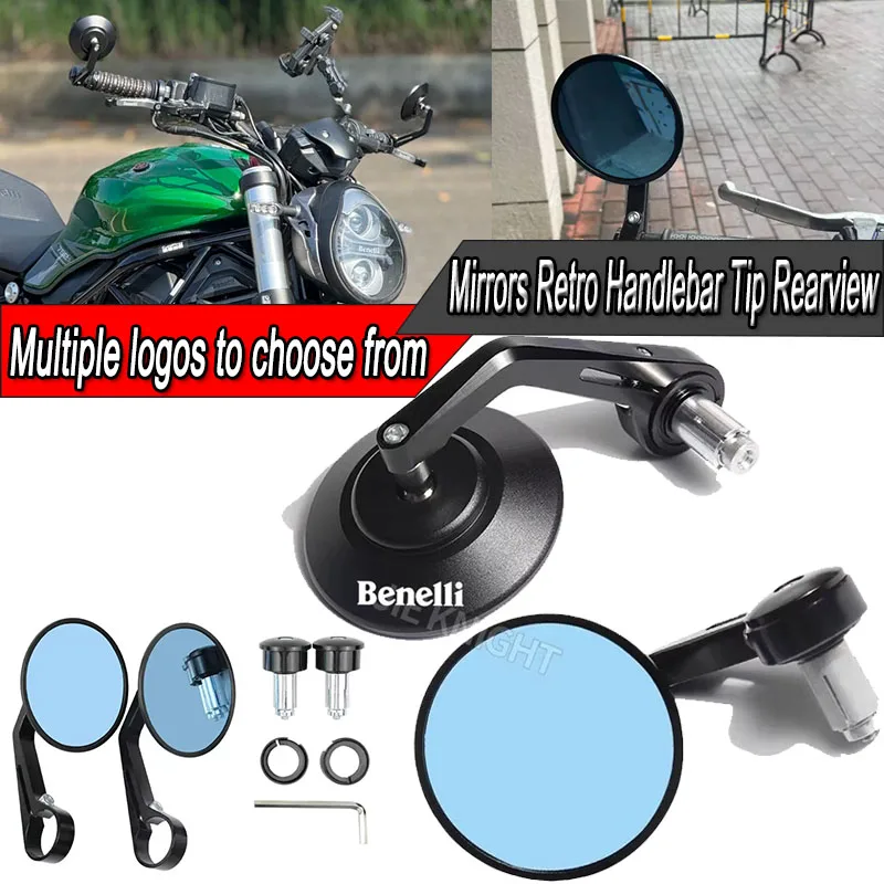 Para BENELLI 502C 752S 902S Leoncino 500 250 TNT 125 300 600 899 CNC espejos de extremo de barra de motocicleta Retro manillar punta retrovisor