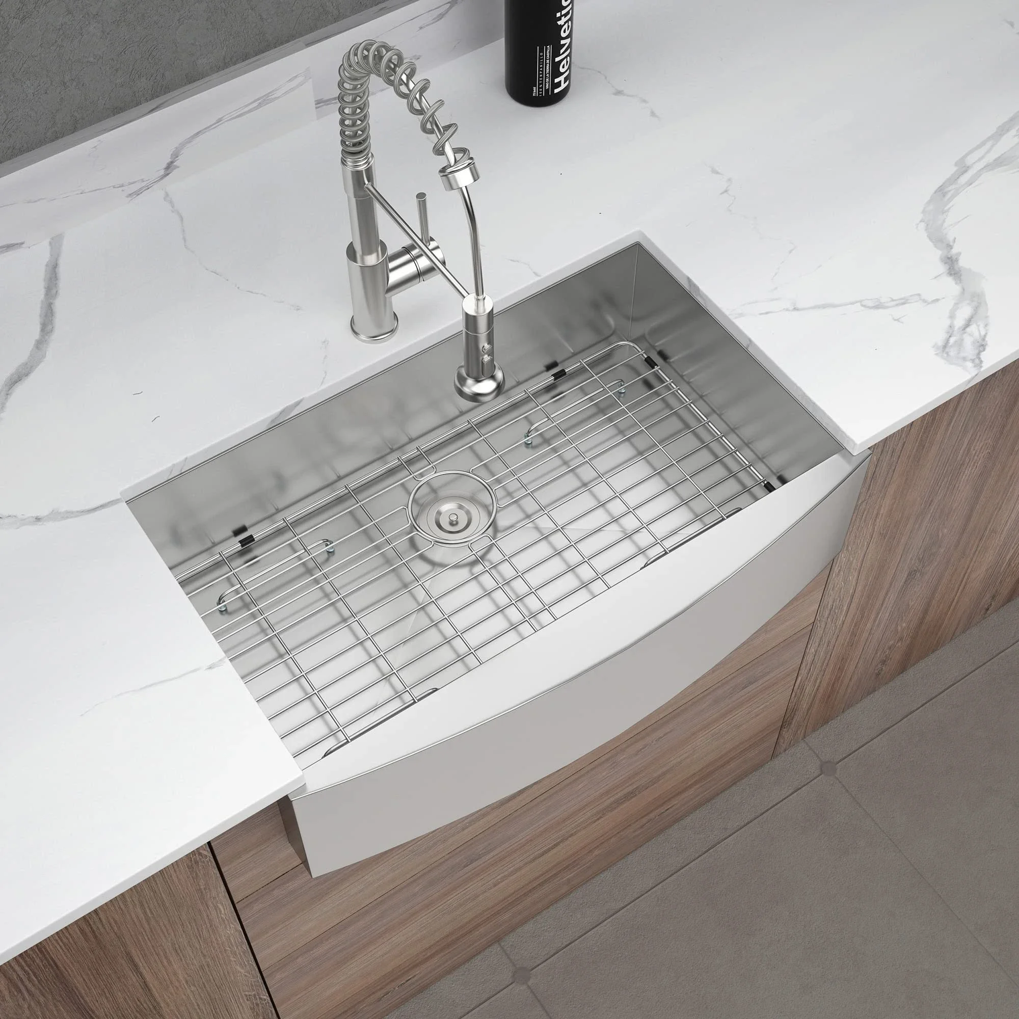 New Commercial 30 Inch 304 Stainless Steel Handmade Kitchen Farmhouse Sink with Accessories