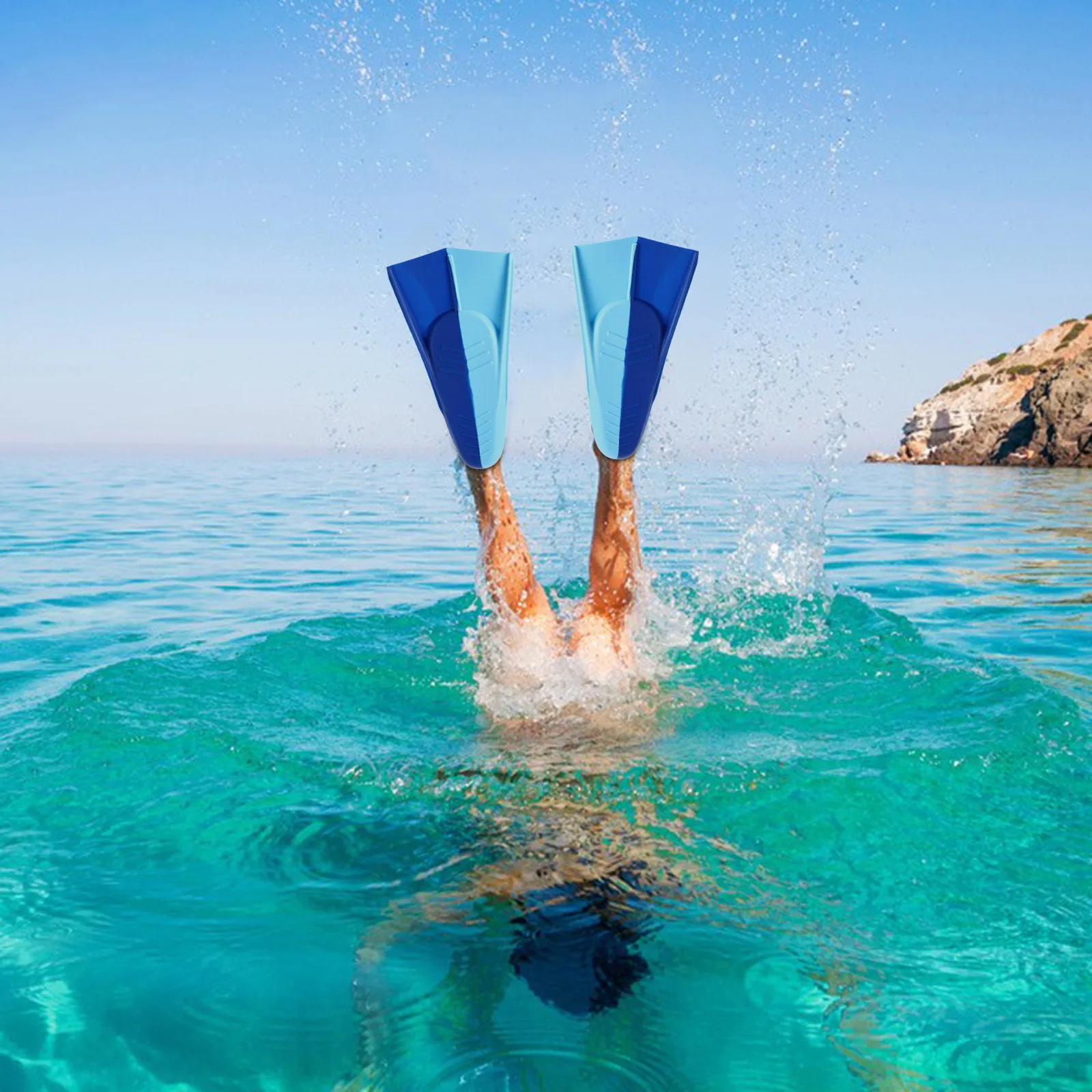 

1Pair Diving Training Silicone Fins 39-41 Durable Open Heel Snorkeling Flippers Fast Kick Dive Equipment