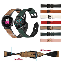 20mm 22mm Fashion Leather+Silicone Strap For Huawei Watch GT4 46mm GT3 SE GT2 42mm 46mm / GT 2 2e Pro 3/ Honor MagicWatch 2