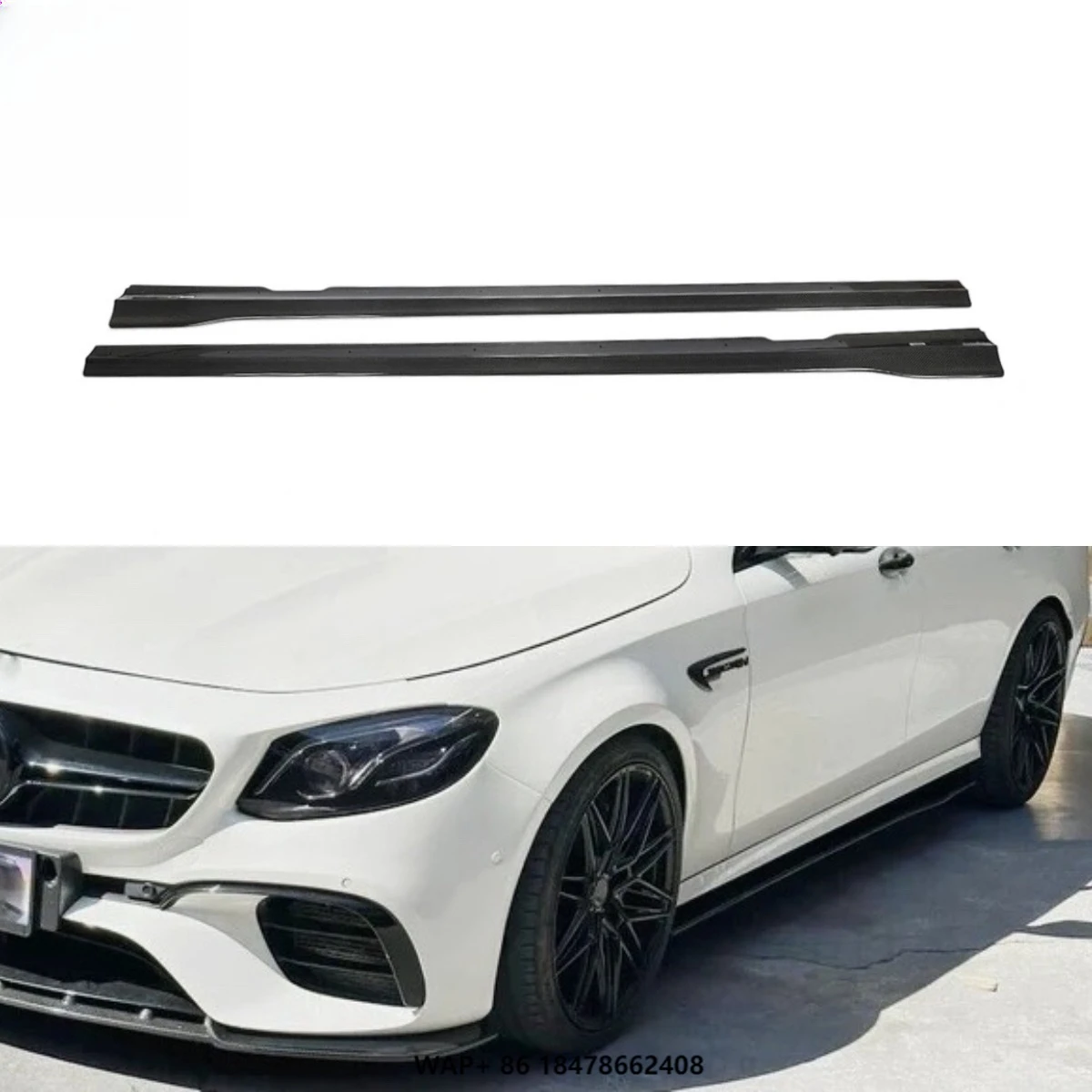 

Carbon Fiber Side Skirt for Mercedes W213 E Class AMG Side Skirt Splitter Front Lip