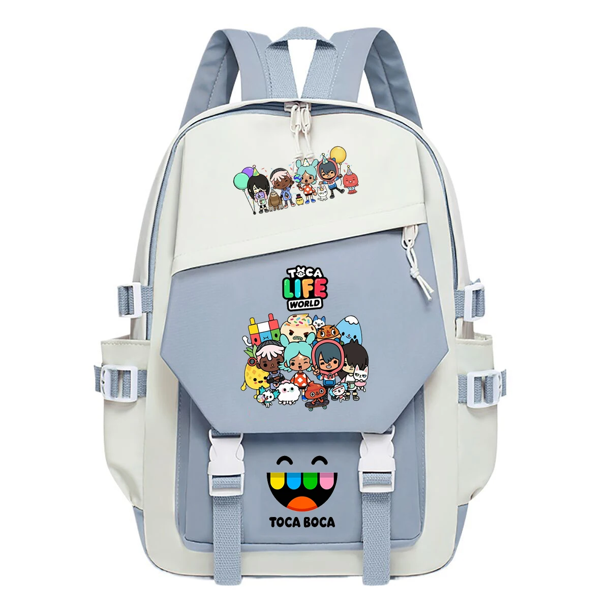 

Cartoon Toca Life World School Backpack for Gils Boys Fashion Korean Backpack Large Capacity Students Rucksack Travel Daypack