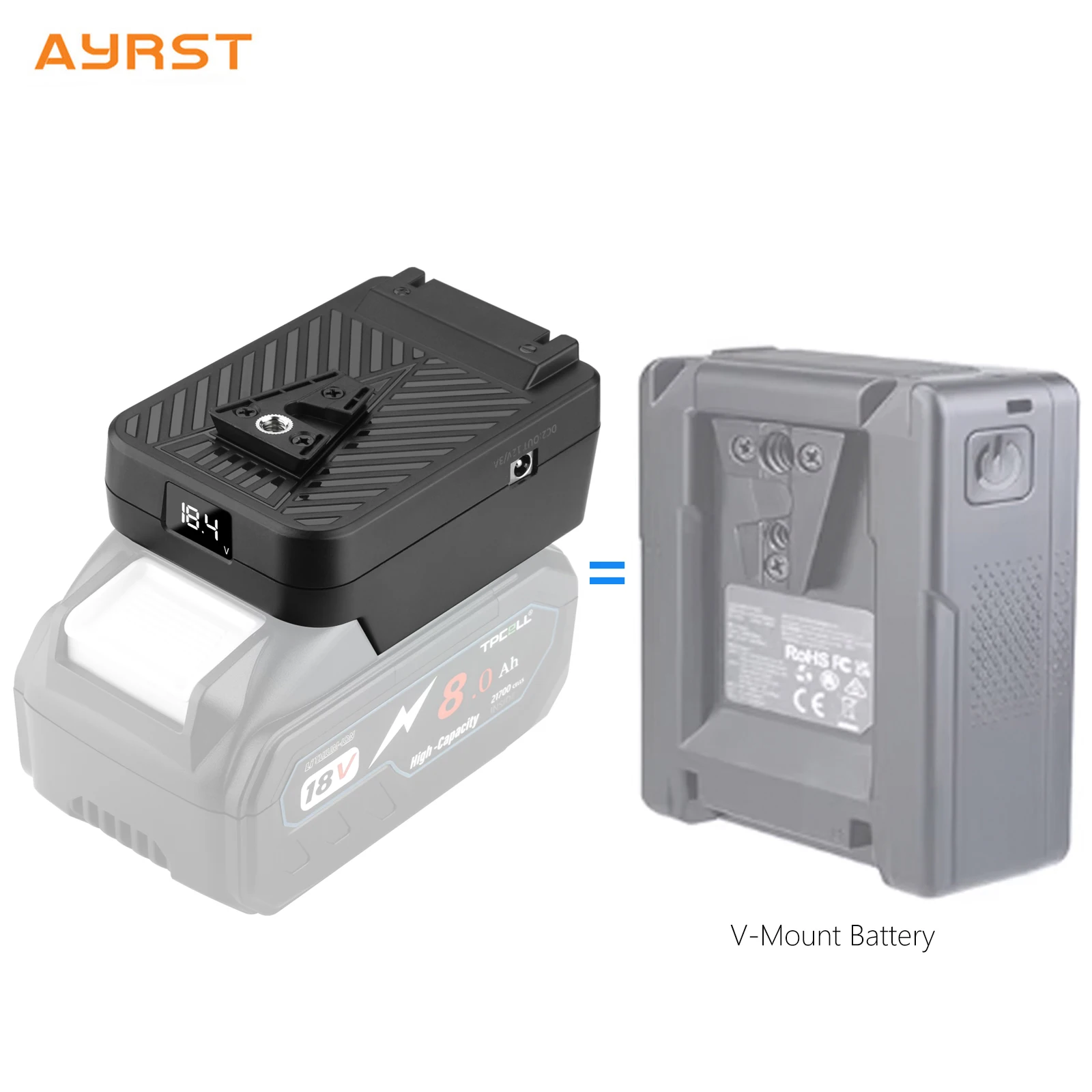 マキタ-18v-バッテリー用-v-マウントバッテリープレートコンバーター頑丈な多目的-pd100w-高速充電効率的でライトにも対応