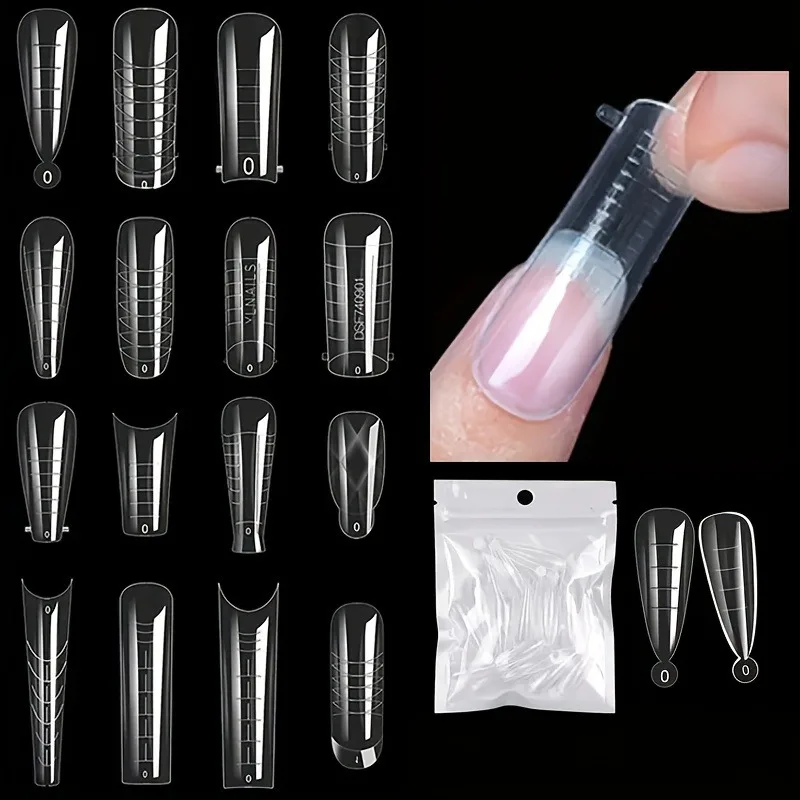 

60Pcs/lot Extension False Nails Art Tips Acrylic Fake Finger UV Gel Polish Mold SculptedFullCover PressonManicures Supplies Tool