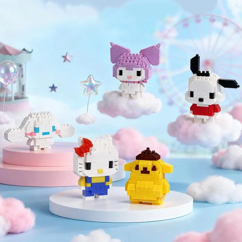 

Набор микро-блоков Nanoblock Sanrio: Оригинальные милые фигурки Hello Kitty, Cinnamoroll, Melody. Оригинальная мини-модель, игрушка, подарок.