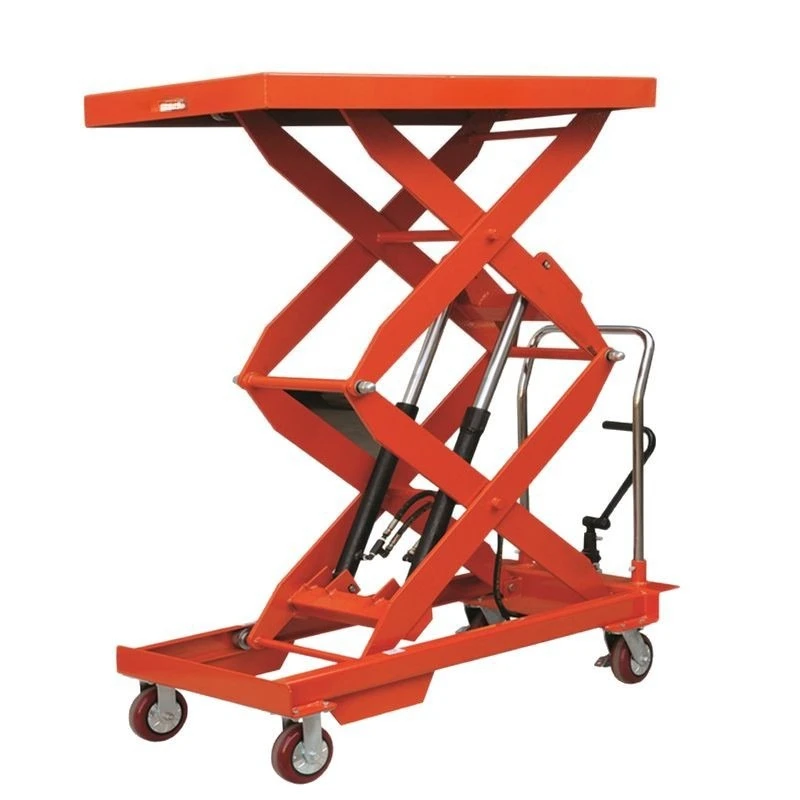 

1 ton manual hydraulic platform truck hand push lift platform truck