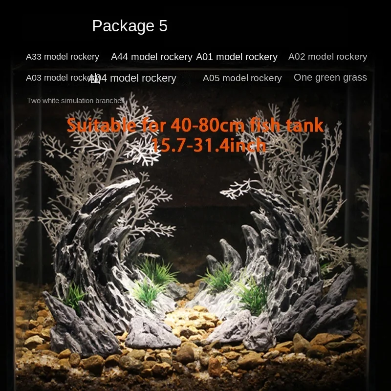 Fish Tank Simulation Stone Canyon Landscaping Stones For Aquarium Decorations Pond Aquatic Plants Ornaments