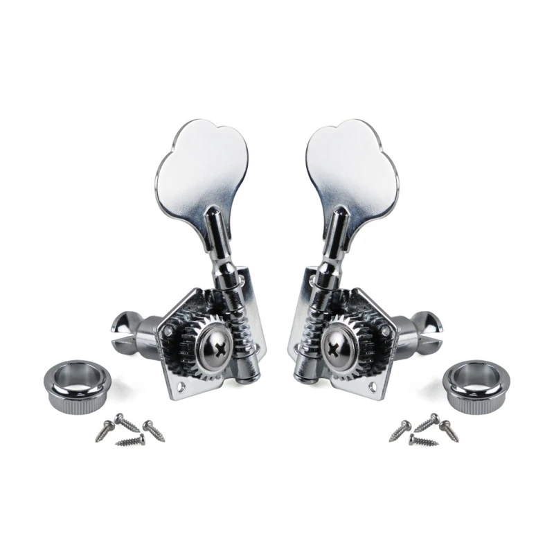 Electric Bass Tuning Pegs Bass Opened Machine Heads Knobs String Tuners for 4 String Electric Bass Right/Left Hand