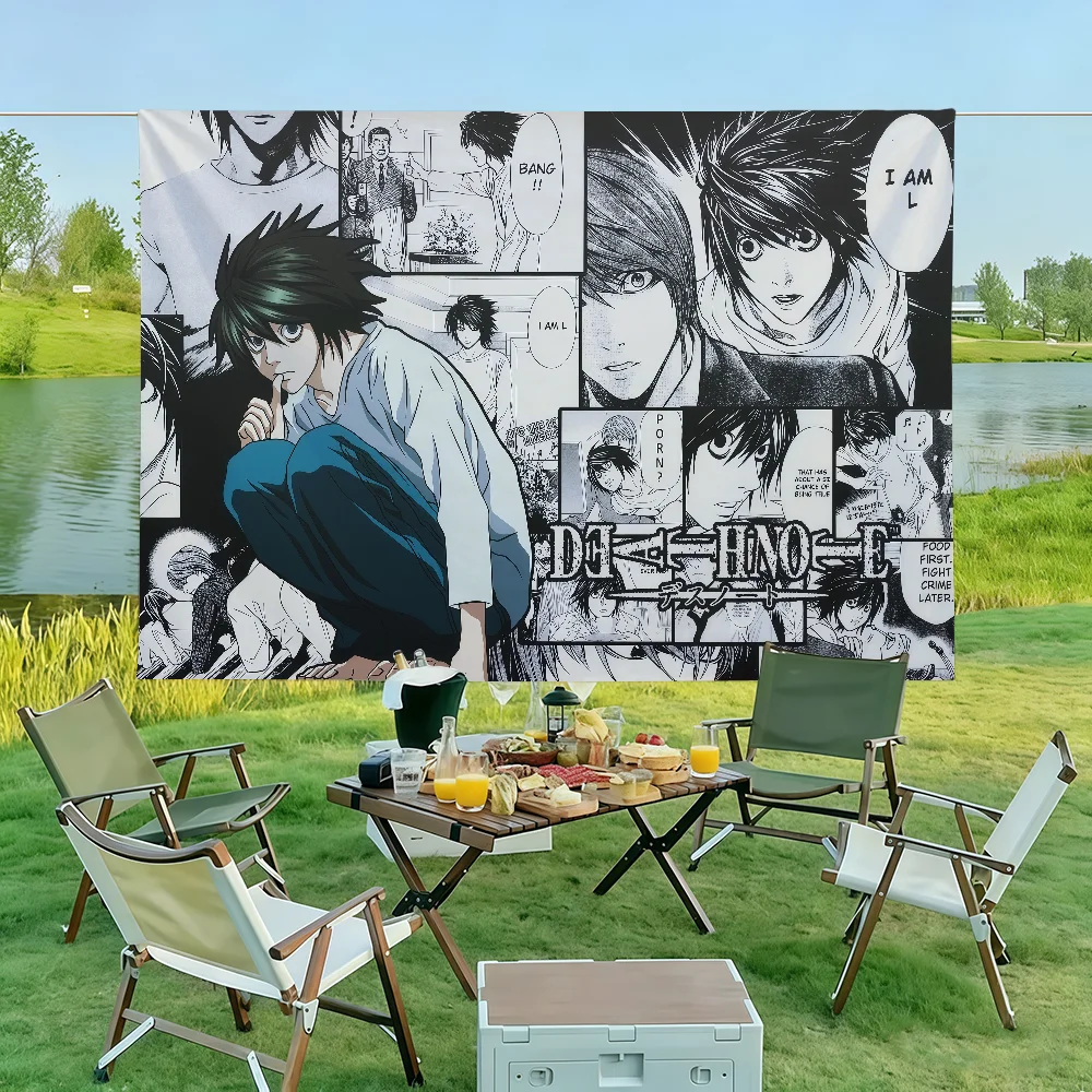ANIME D-Death N-Note Flag Wall Decorations Home Decor Suitable For Living Rooms Bedrooms Dormitories Parties And Holidays