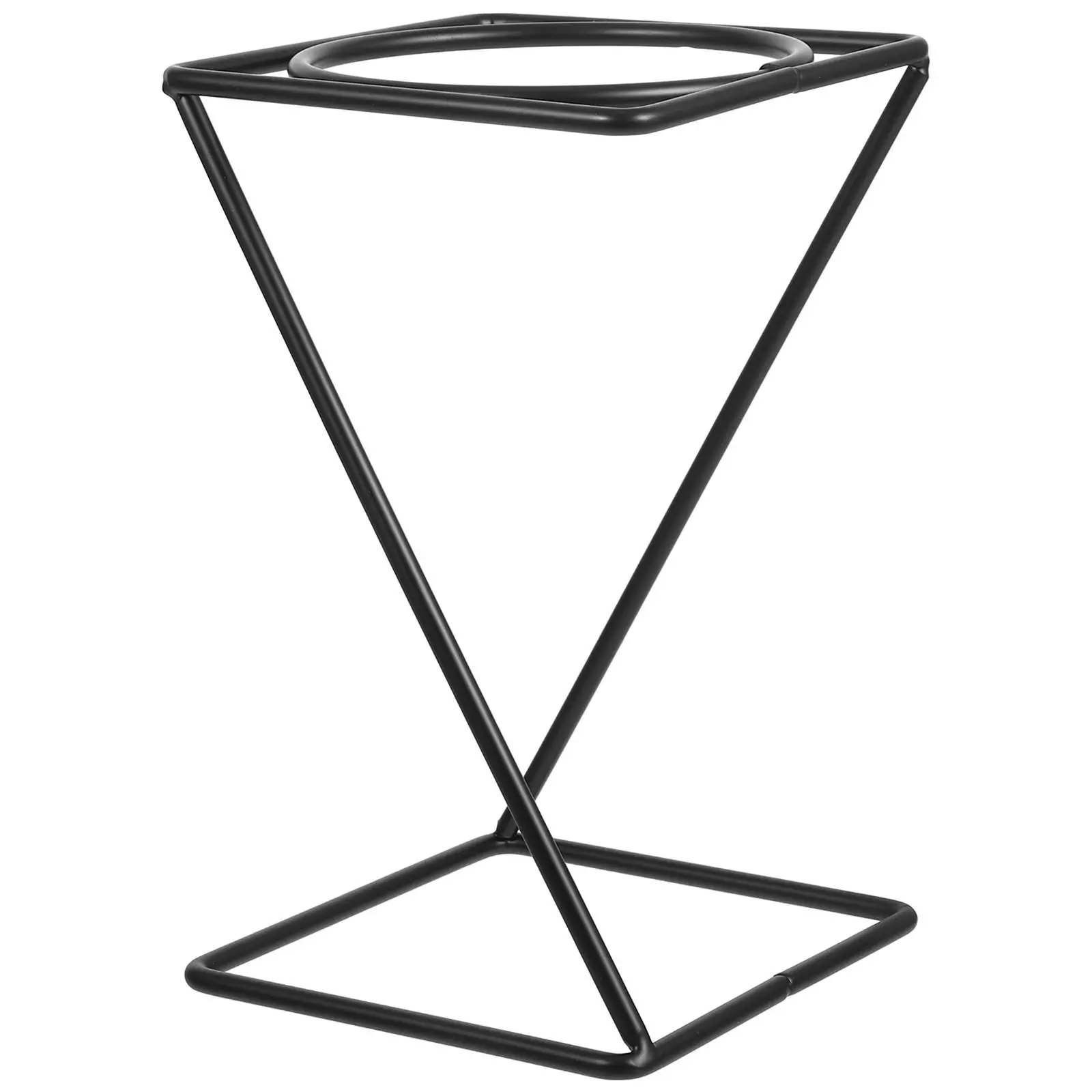 Black Metal Pizza Pan Stand Vertical Design Food Display Dessert Tray Holder Buffet Risers Household Supplies Coffee Bar