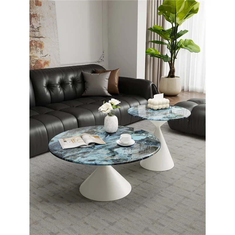 Italian Minimalist Microcrystalline Rock Slab Coffee Table Living Room Household Small Apartment Modern Simple Light Luxury High